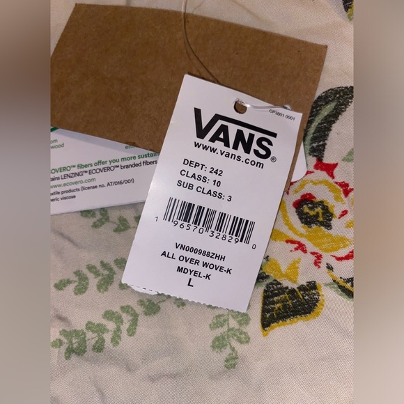 NWT Vans Women’s Hawaiian Floral Shirt, L - Picture 3 of 7